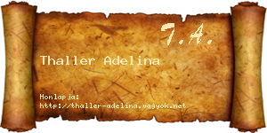 Thaller Adelina névjegykártya